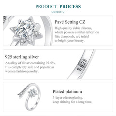 "Sylvory 925 Sterling Silver Meteoric Marvel Ring"