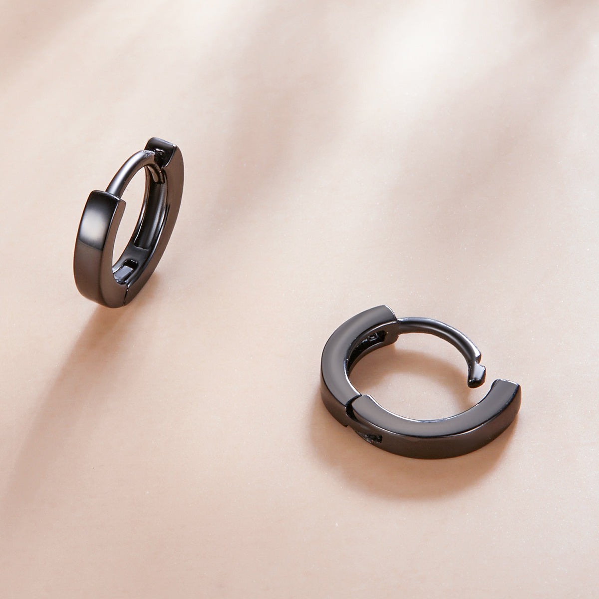 "Sylvory 925 Sterling Silver Midnight Glam Huggie Hoops"