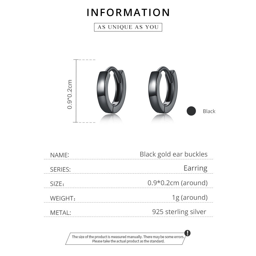 "Sylvory 925 Sterling Silver Midnight Glam Huggie Hoops"