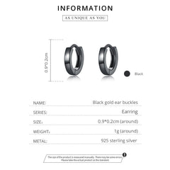 "Sylvory 925 Sterling Silver Midnight Glam Huggie Hoops"