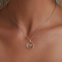 "Sylvory 925 Sterling Silver Mountain Peak Necklace"