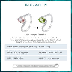 "Sylvory 925 Sterling Silver MystiColor Stone Ring"