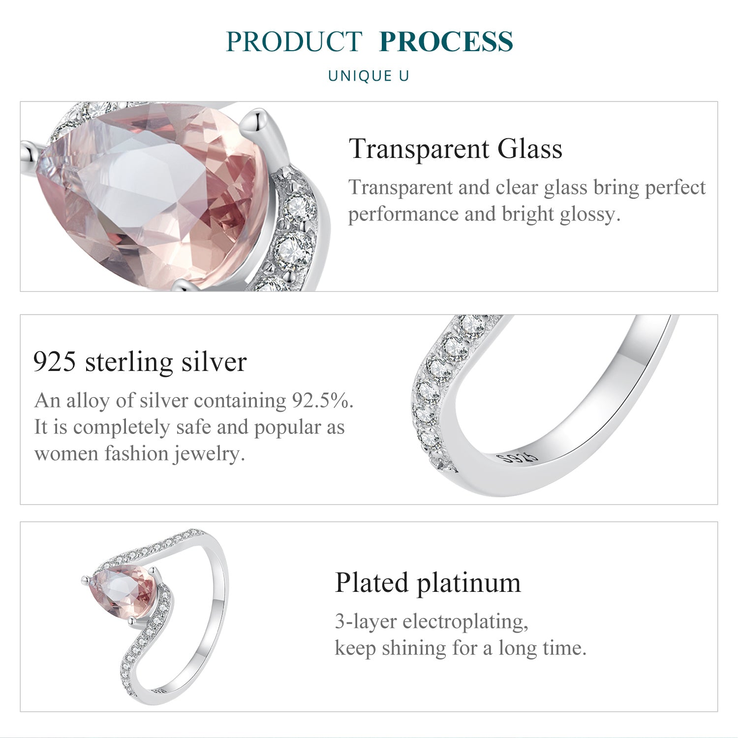 "Sylvory 925 Sterling Silver MystiColor Stone Ring"