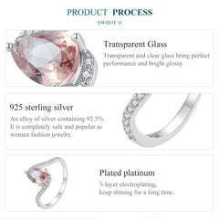 "Sylvory 925 Sterling Silver MystiColor Stone Ring"