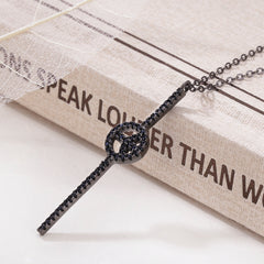 "Sylvory 925 Sterling Silver Obsidian Peace Necklace"