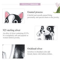 "Sylvory 925 Sterling Silver Pawfect Companions Puppy Charm"
