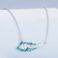 "Sylvory 925 Sterling Silver Peacock Elegance Necklace"