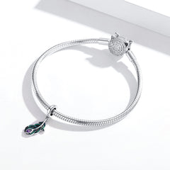 "Sylvory 925 Sterling Silver Peacock's Pride Charm"