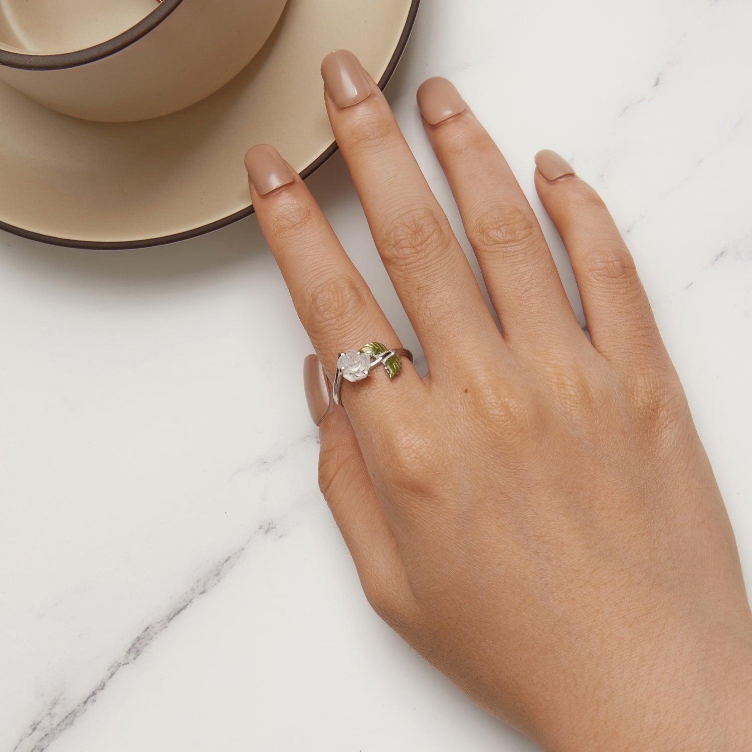 "Sylvory 925 Sterling Silver Rose UV Magic Ring"