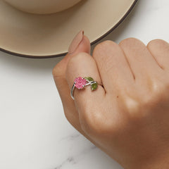 "Sylvory 925 Sterling Silver Rose UV Magic Ring"