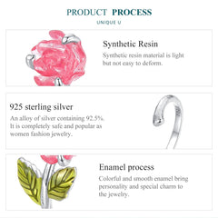 "Sylvory 925 Sterling Silver Rose UV Magic Ring"