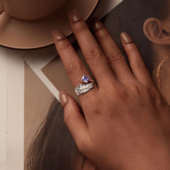 "Sylvory 925 Sterling Silver Serenity Feather Ring"