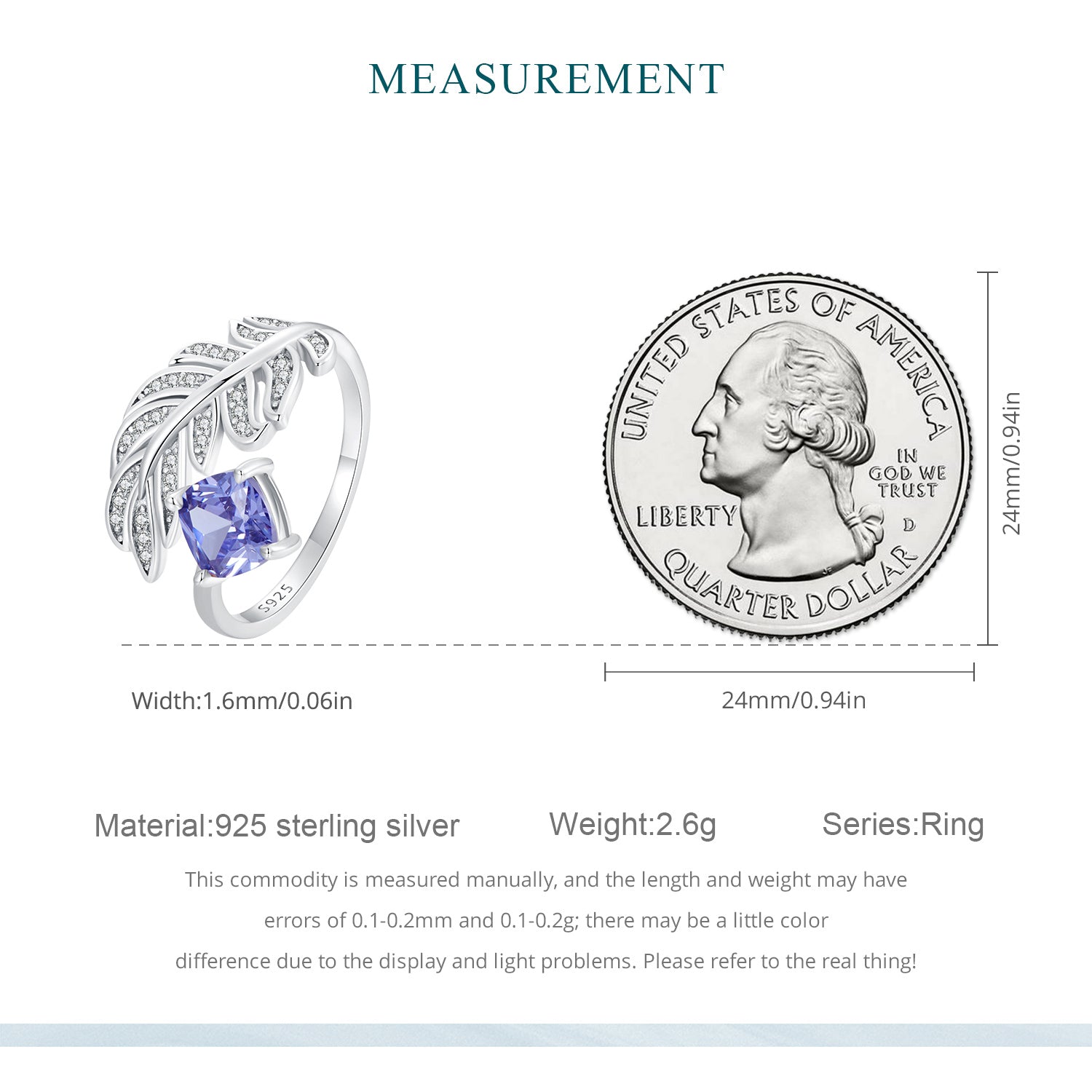 "Sylvory 925 Sterling Silver Serenity Feather Ring"