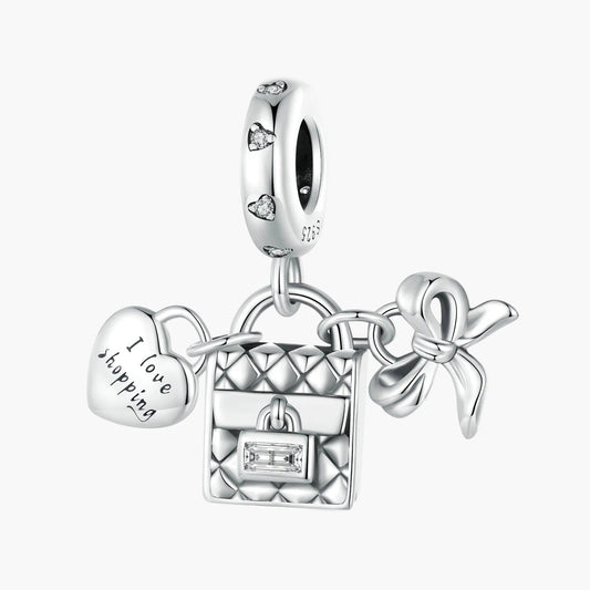 "Sylvory 925 Sterling Silver Shopping Love Charm"