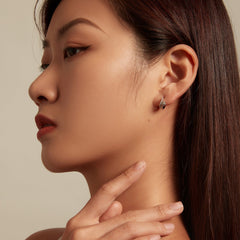 "Sylvory 925 Sterling Silver Sprouting Petals Huggie Hoops"