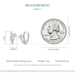 "Sylvory 925 Sterling Silver Sprouting Petals Huggie Hoops"