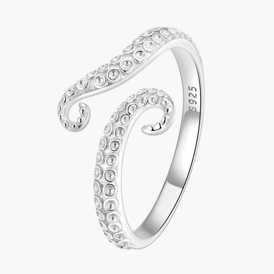 "Sylvory 925 Sterling Silver Tentacle Treasures Ring"