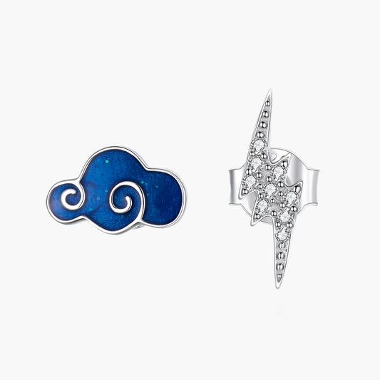 "Sylvory 925 Sterling Silver Thundercloud Studs"