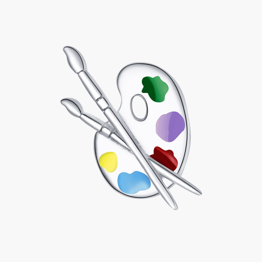 Silver Rainbow Palette Charm