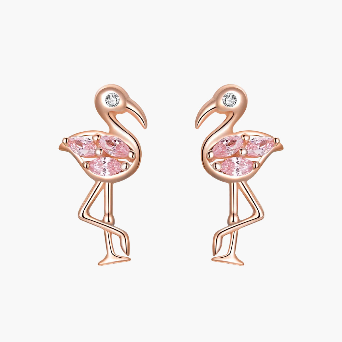 Sylvory 925 Sterling Silver Chic Flamingo Studs