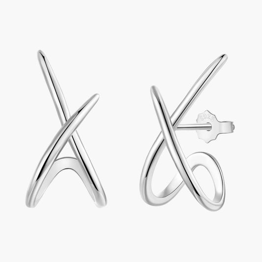 Sylvory 925 Sterling Silver Signature X Studs