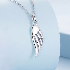 Silver Wing of Grace Necklace