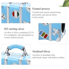 Silver Wanderlust Briefcase Charm