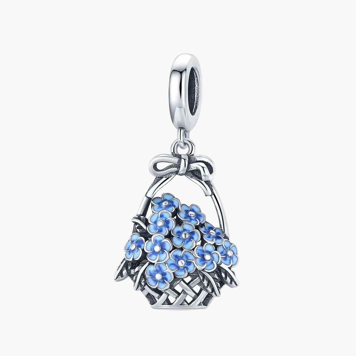Sylvory 925 Sterling Silver Bloom Basket Charm
