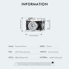 Sylvory 925 Sterling Silver Capture This Charm