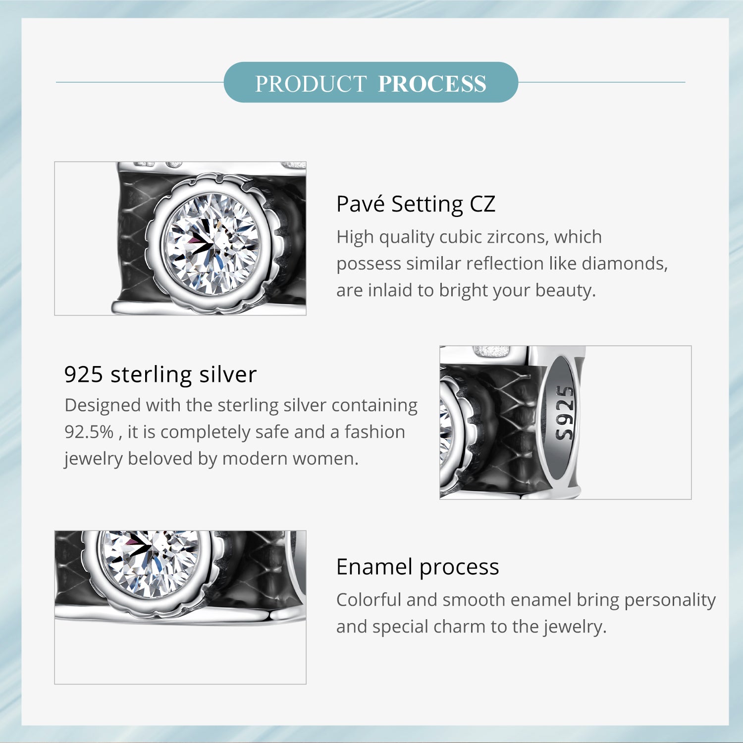 Sylvory 925 Sterling Silver Capture This Charm