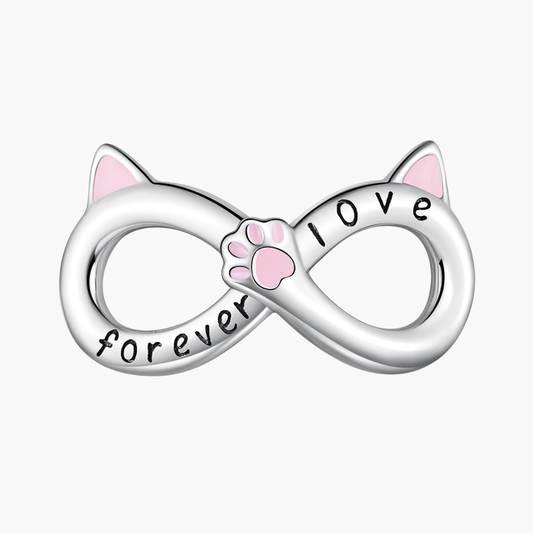 Silver Pawfinity Ears Charm