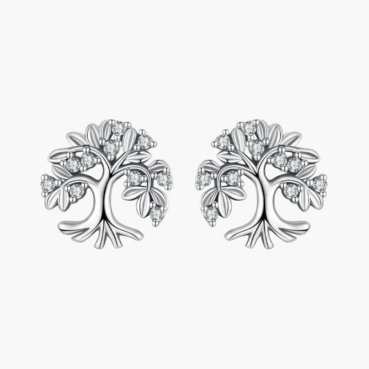 Silver Timeless Tree Studs