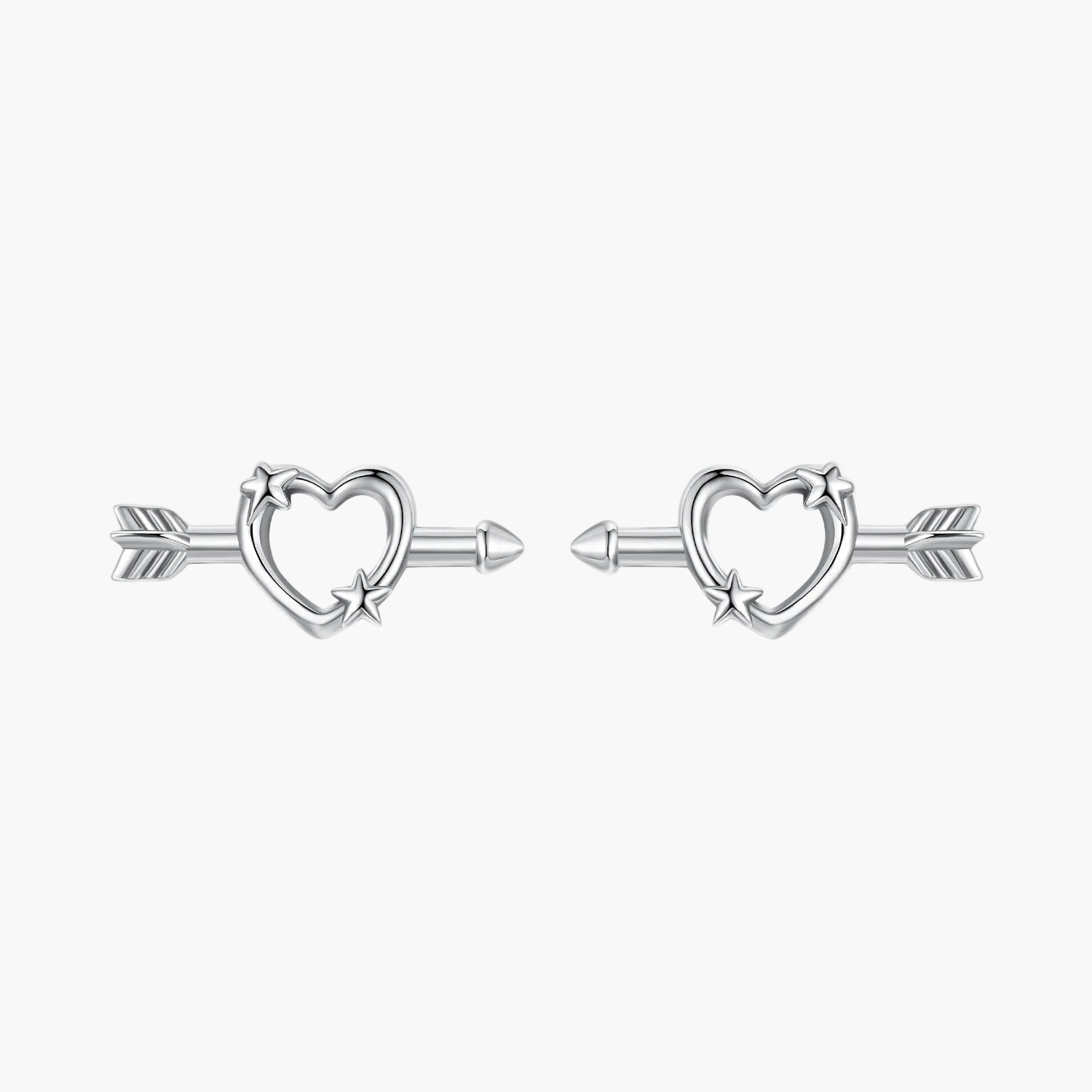 Sylvory 925 Sterling Silver Cupid's Arrow Studs