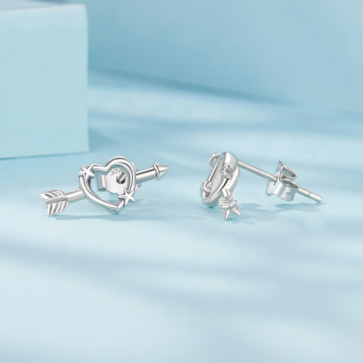 Sylvory 925 Sterling Silver Cupid's Arrow Studs