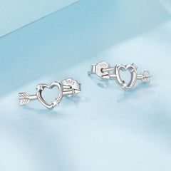 Sylvory 925 Sterling Silver Cupid's Arrow Studs
