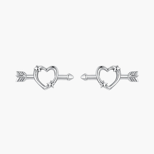 Sylvory 925 Sterling Silver Cupid's Arrow Studs