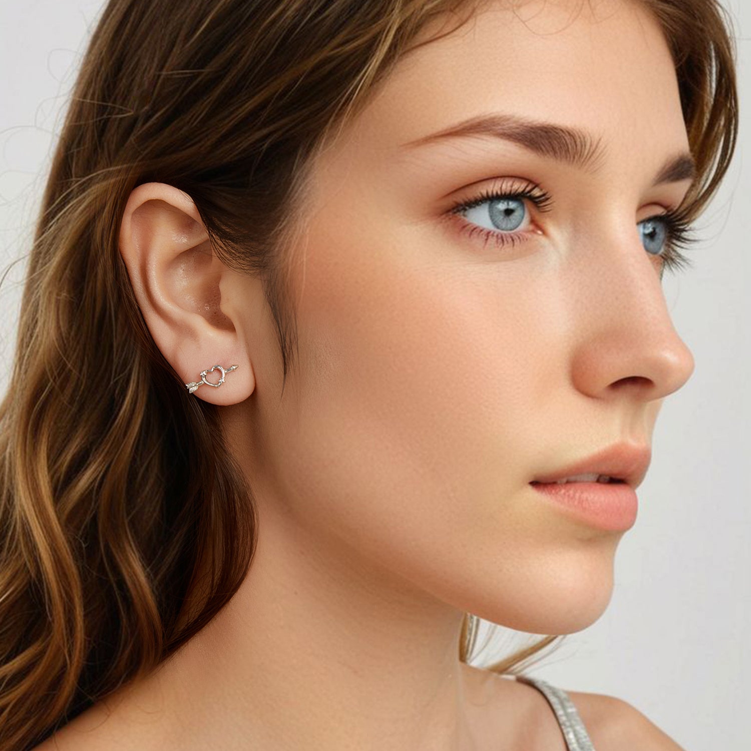 Sylvory 925 Sterling Silver Cupid's Arrow Studs