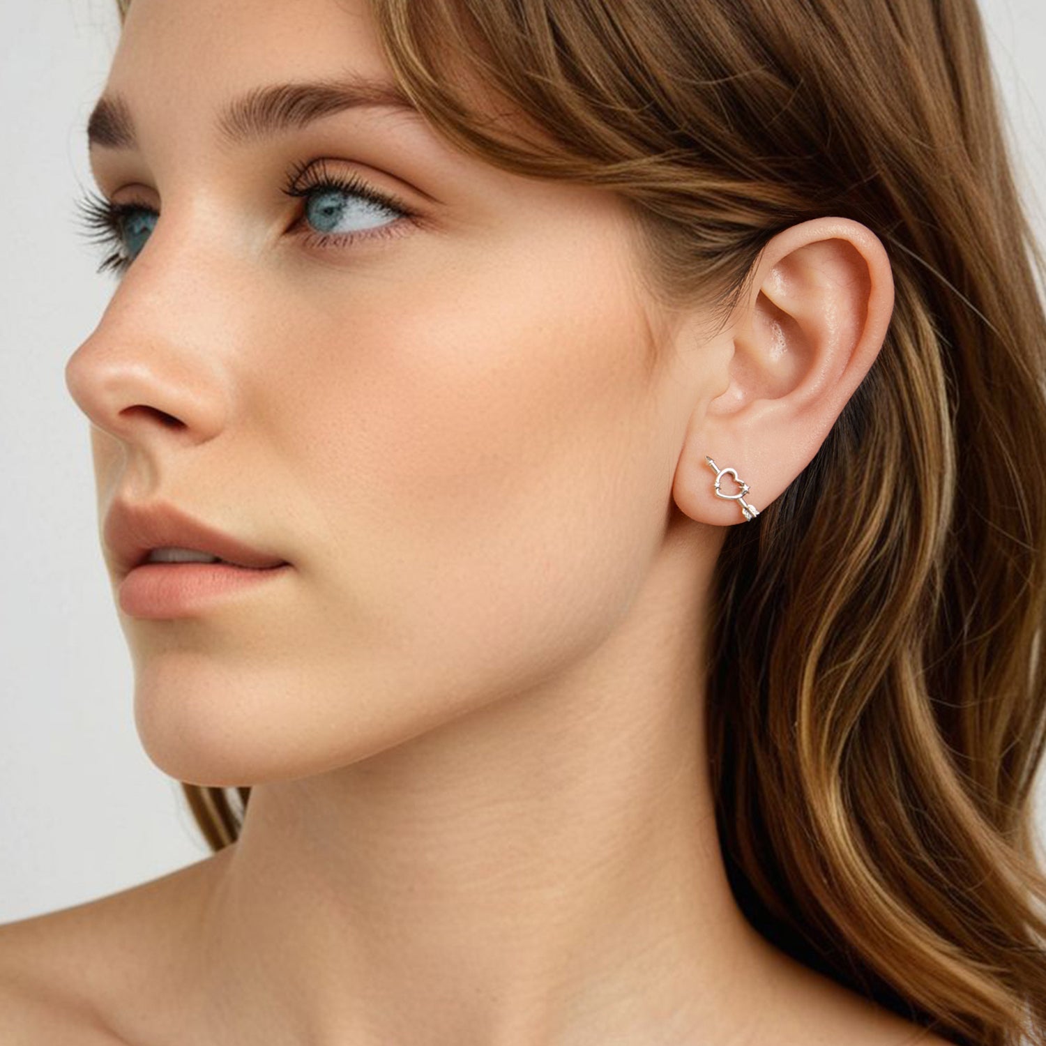 Sylvory 925 Sterling Silver Cupid's Arrow Studs