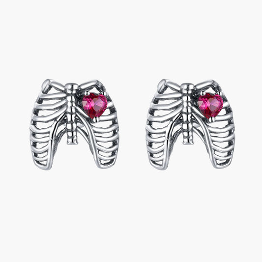 Sylvory 925 Sterling Silver Anatomy of Love Studs