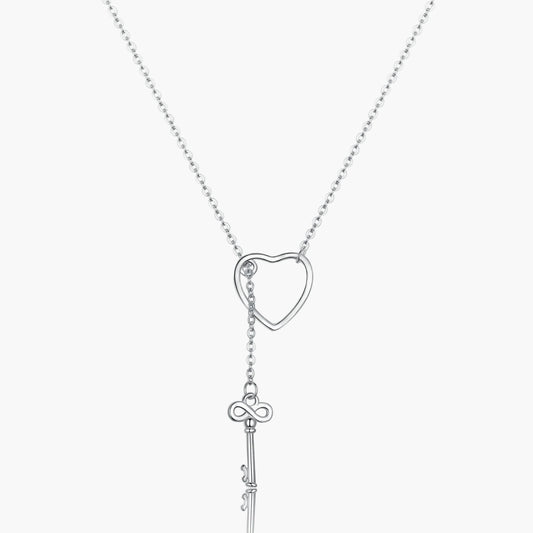 Sylvory 925 Sterling Silver Locked in Love Necklace