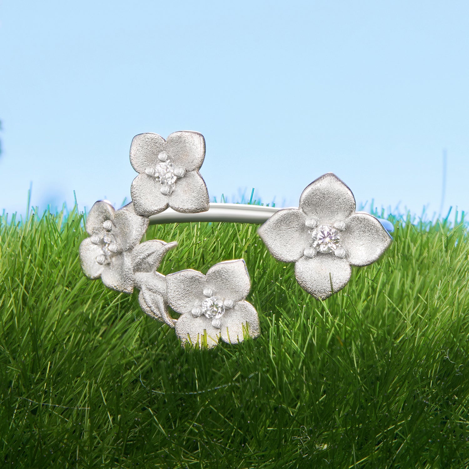 Sylvory 925 Sterling Silver Eternal Blossom Ring
