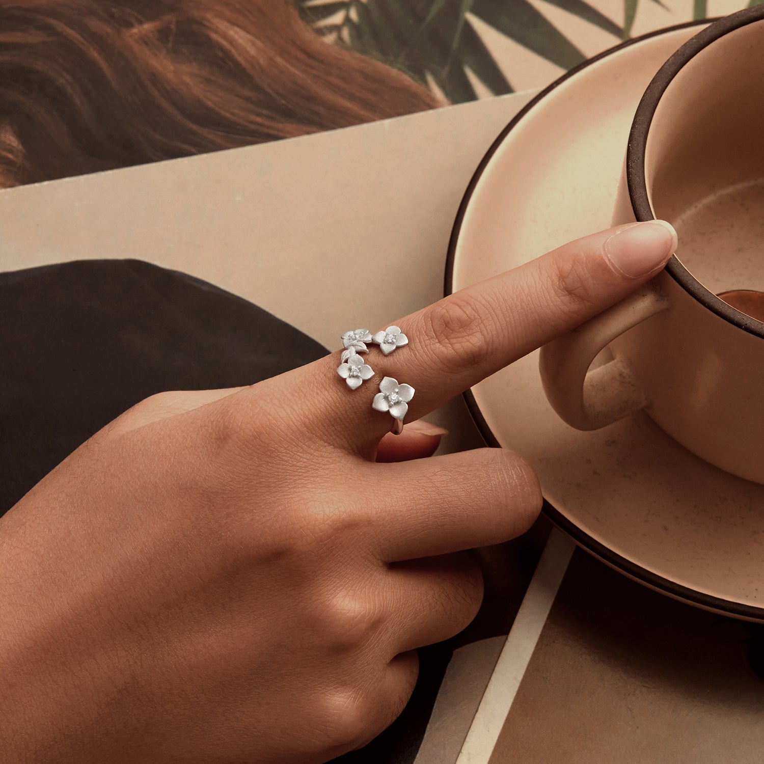 Sylvory 925 Sterling Silver Eternal Blossom Ring