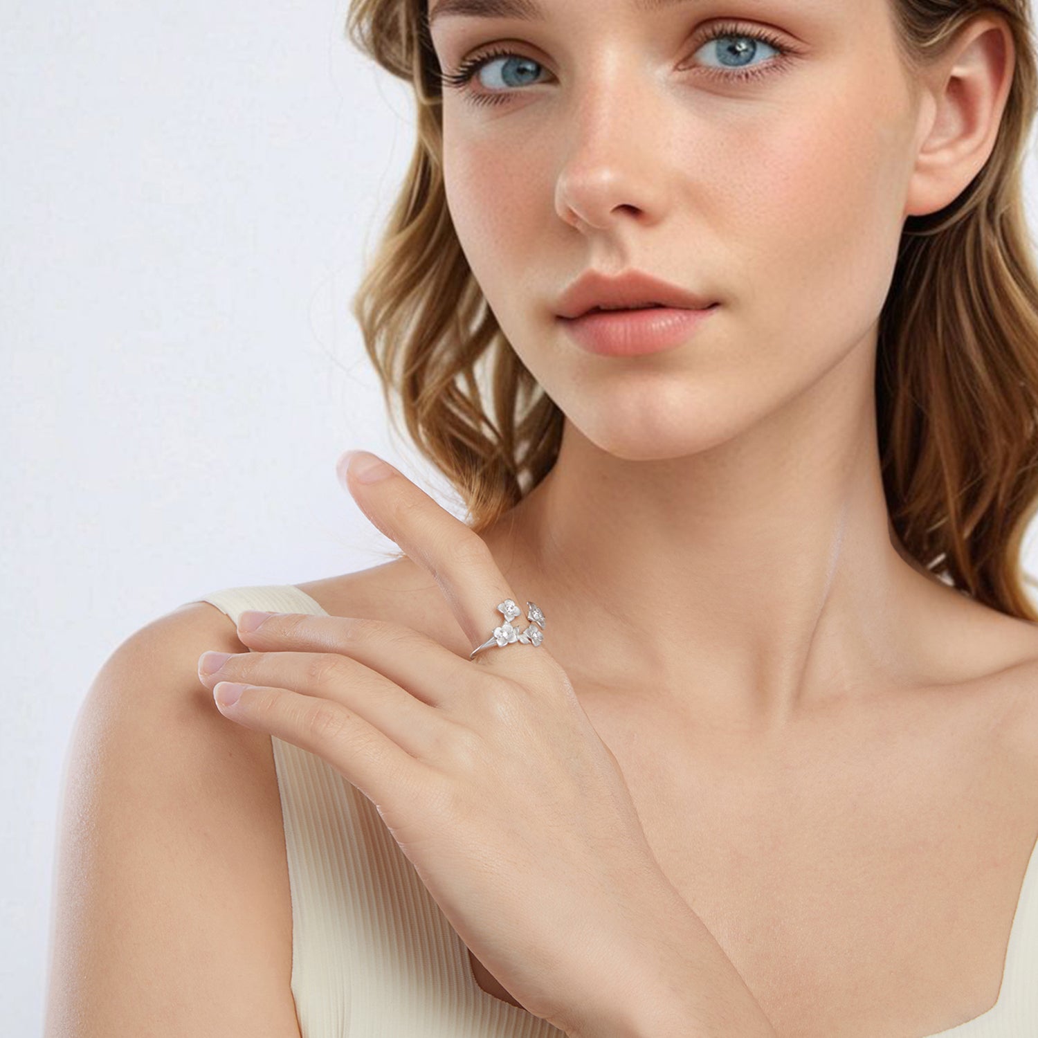 Sylvory 925 Sterling Silver Eternal Blossom Ring