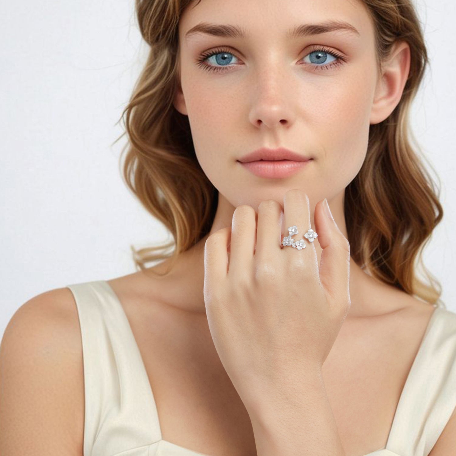 Sylvory 925 Sterling Silver Eternal Blossom Ring