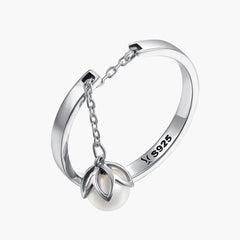 Sylvory 925 Sterling Silver Luna Drop Ring