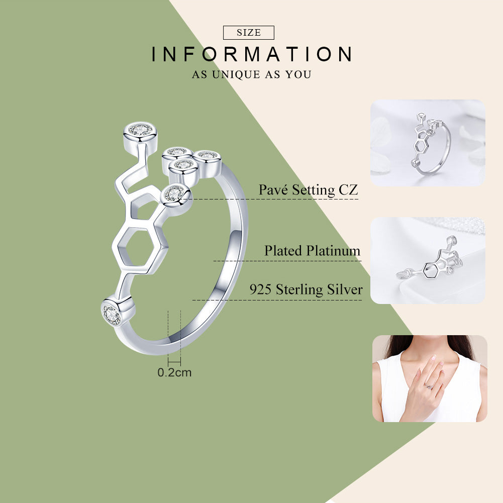 Sylvory 925 Sterling Silver Serotonin Spark Ring