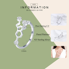 Sylvory 925 Sterling Silver Serotonin Spark Ring