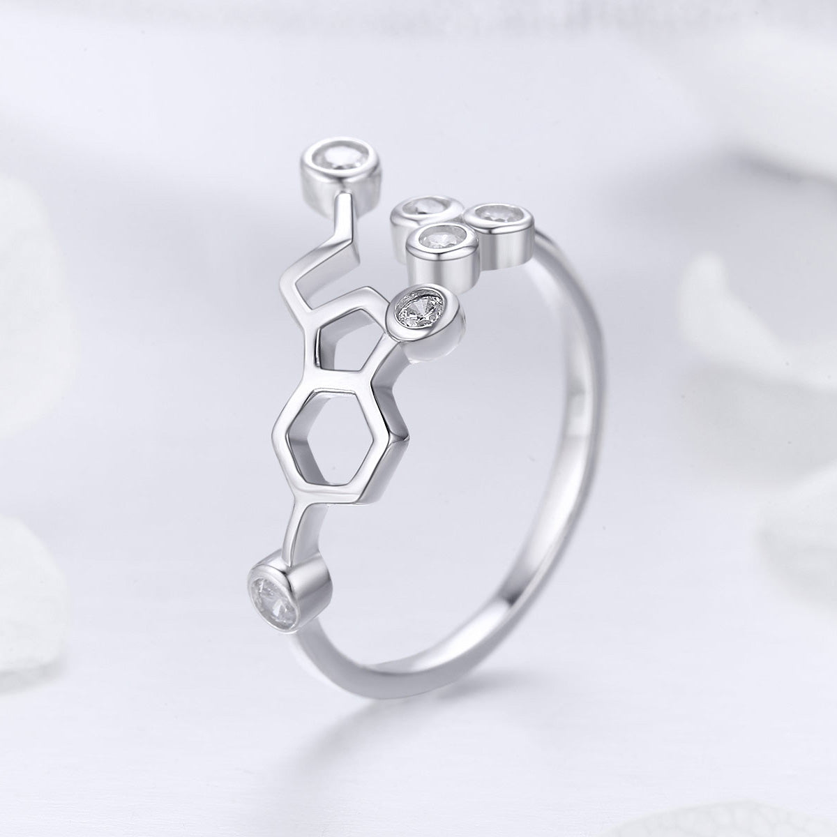 Sylvory 925 Sterling Silver Serotonin Spark Ring