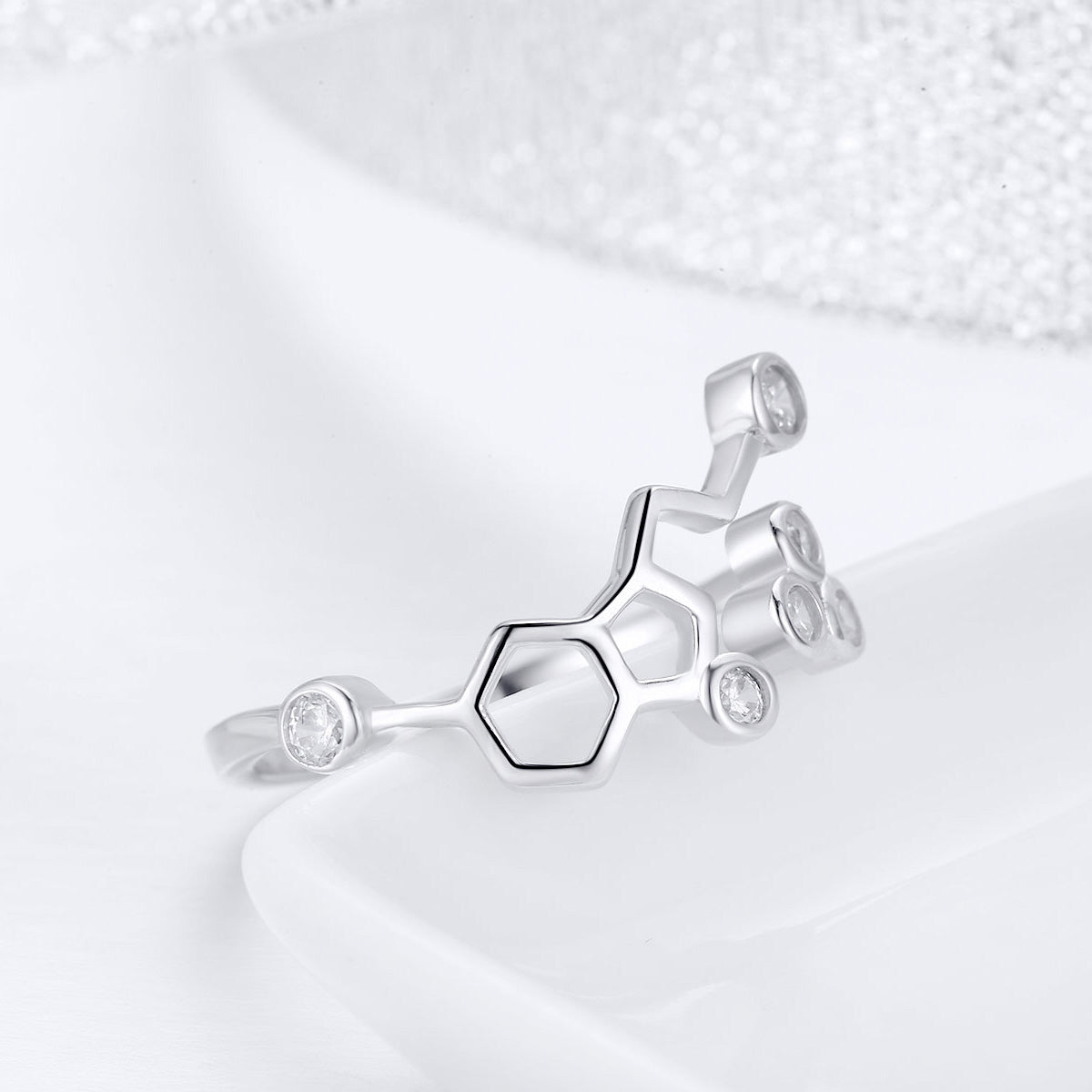 Sylvory 925 Sterling Silver Serotonin Spark Ring