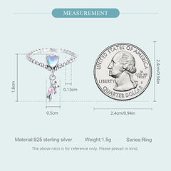 Silver Twirl Teddy Ring